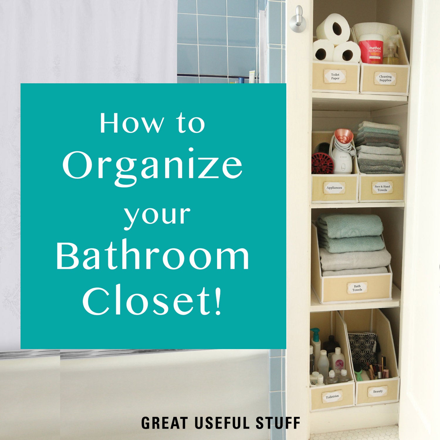 How to Organize a Bathroom Closet - Tips From Experts