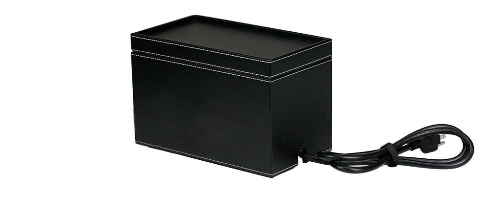 Medium Cable Cubby - Black Leatherette - Great Useful Stuff