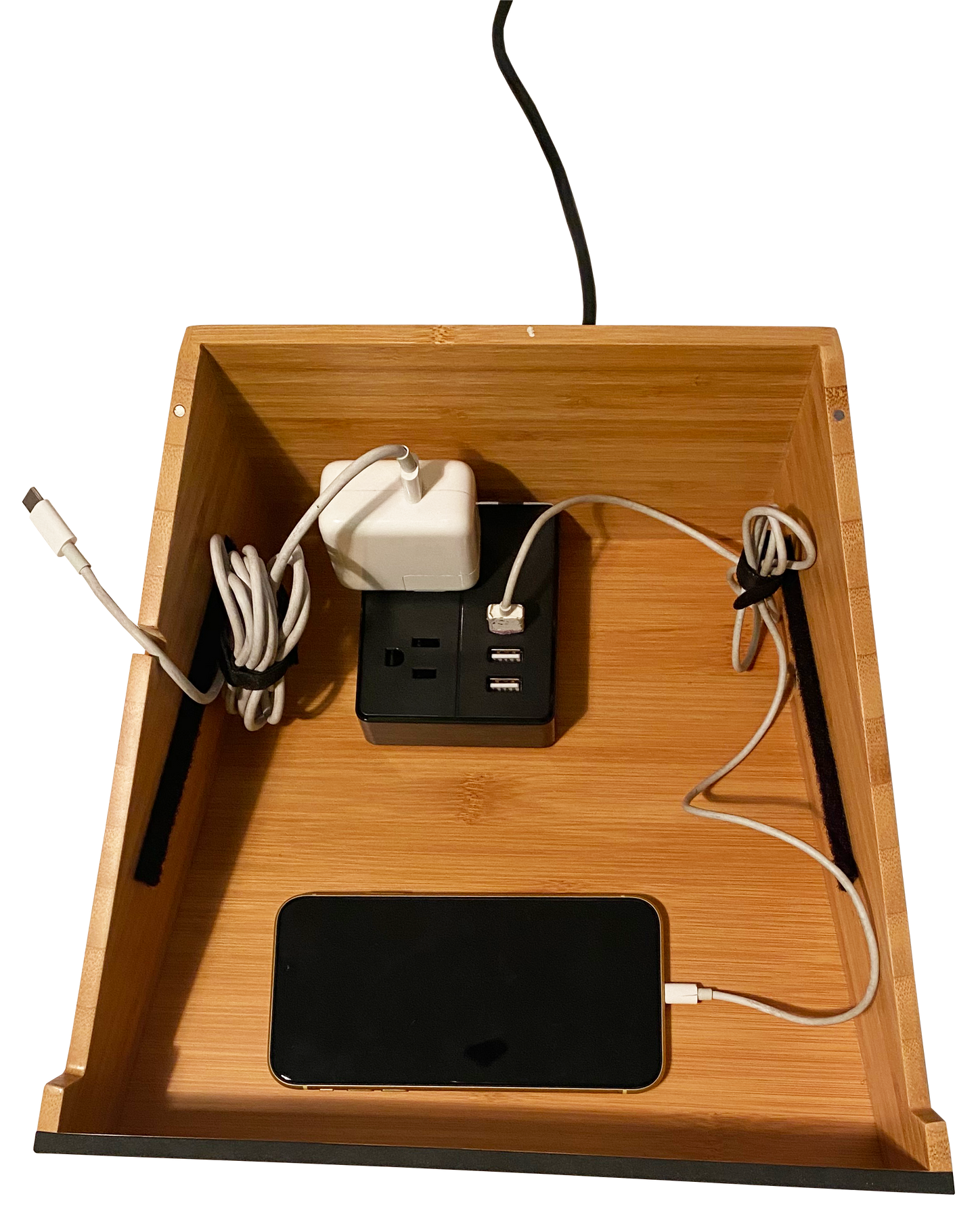 Laptop Stand And Organizer with Built-In Power Hub And Dry Erase Board - Great Useful Stuff - NEW