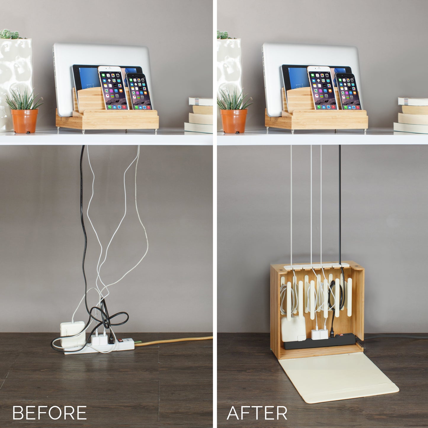 Cord Corral Organizer (with Free AC + USB Power Strip 29.99 Value) - Great Useful Stuff