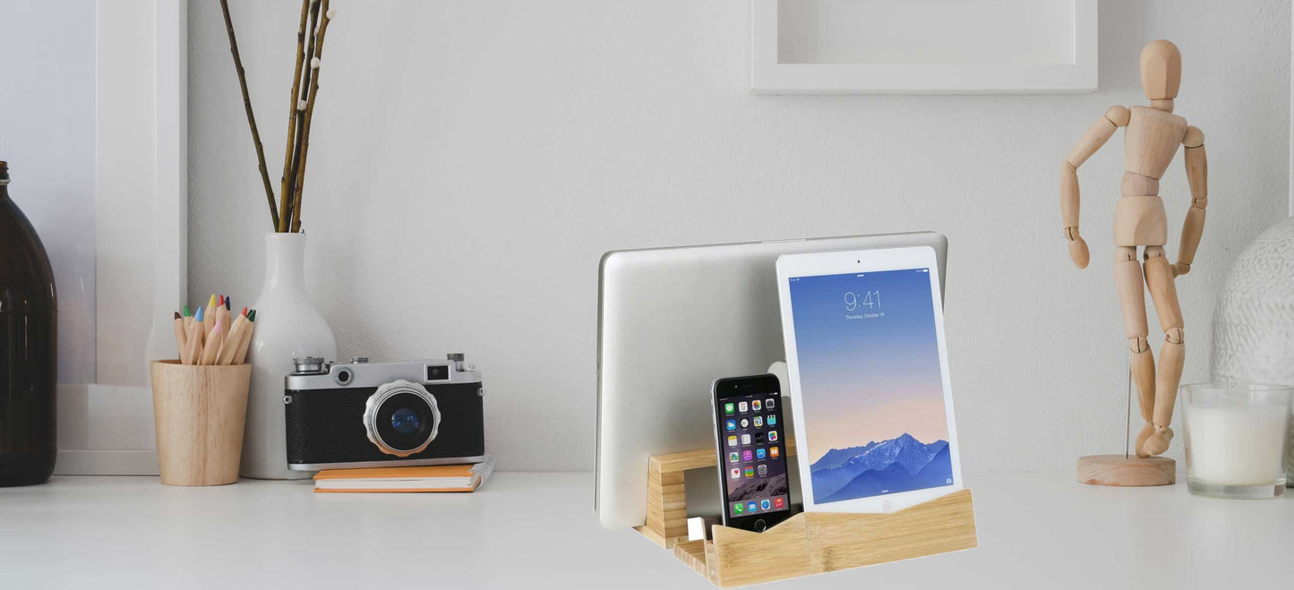 Bamboo Tablet Dock (iPad Stand & Holder) - Great Useful Stuff