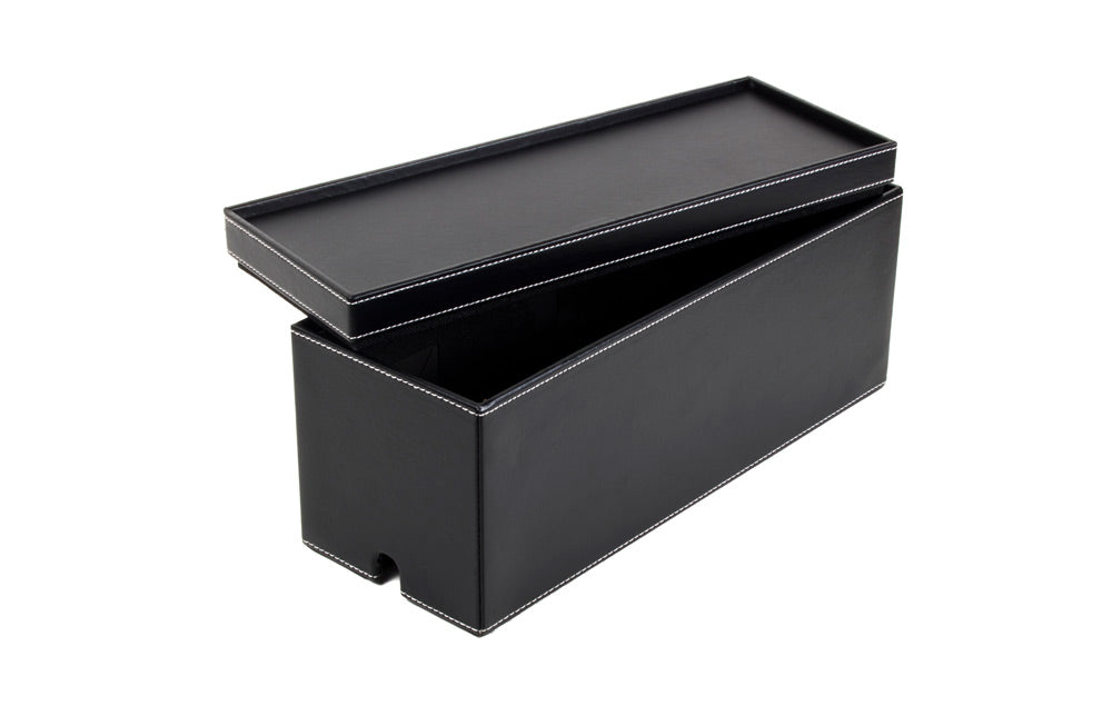 Large Cable Cubby - Black Leatherette - Great Useful Stuff