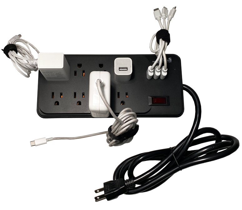 GUS Essential Extra Large 8 A/C + 3 USB Power Strip 
