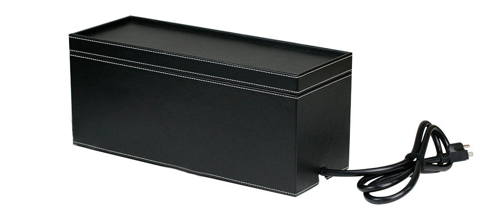 Large Cable Cubby - Black Leatherette - Great Useful Stuff