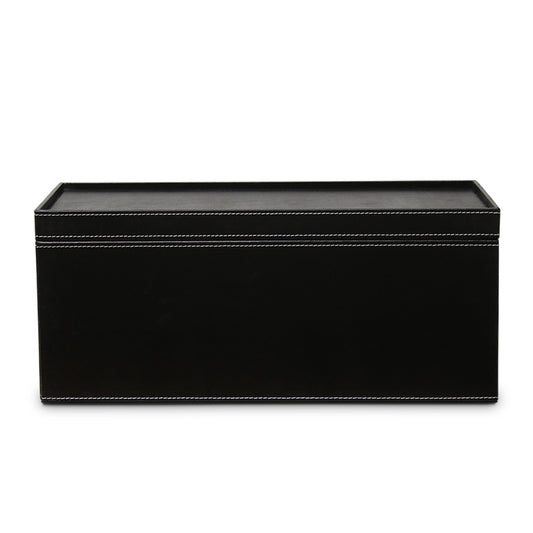 Large Cable Cubby - Black Leatherette - Great Useful Stuff