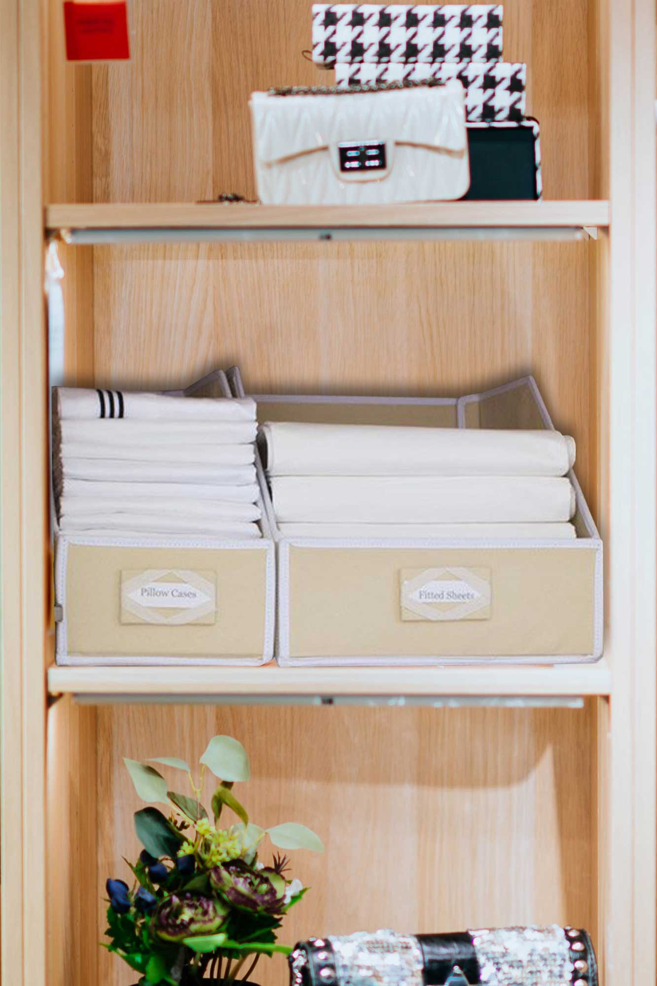 Brushed Cotton Linen Closet Storage Collection - Buy 2 and get the 3rd free - Great Useful Stuff