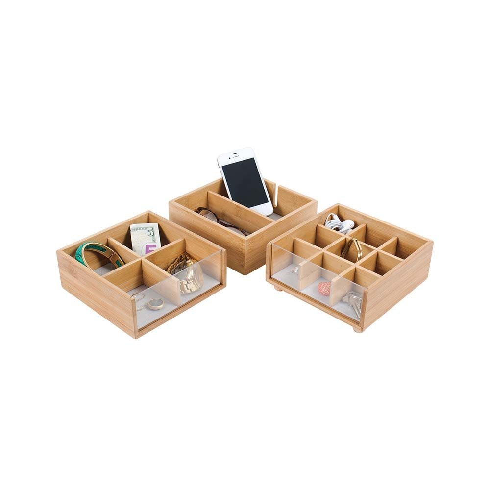 Stackable 3-Tiered Bamboo Valet - Great Useful Stuff
