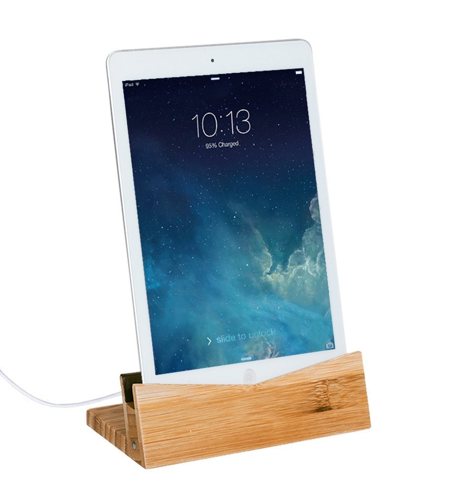 Bamboo iPad Recipe Dock and Holder - Great Useful Stuff