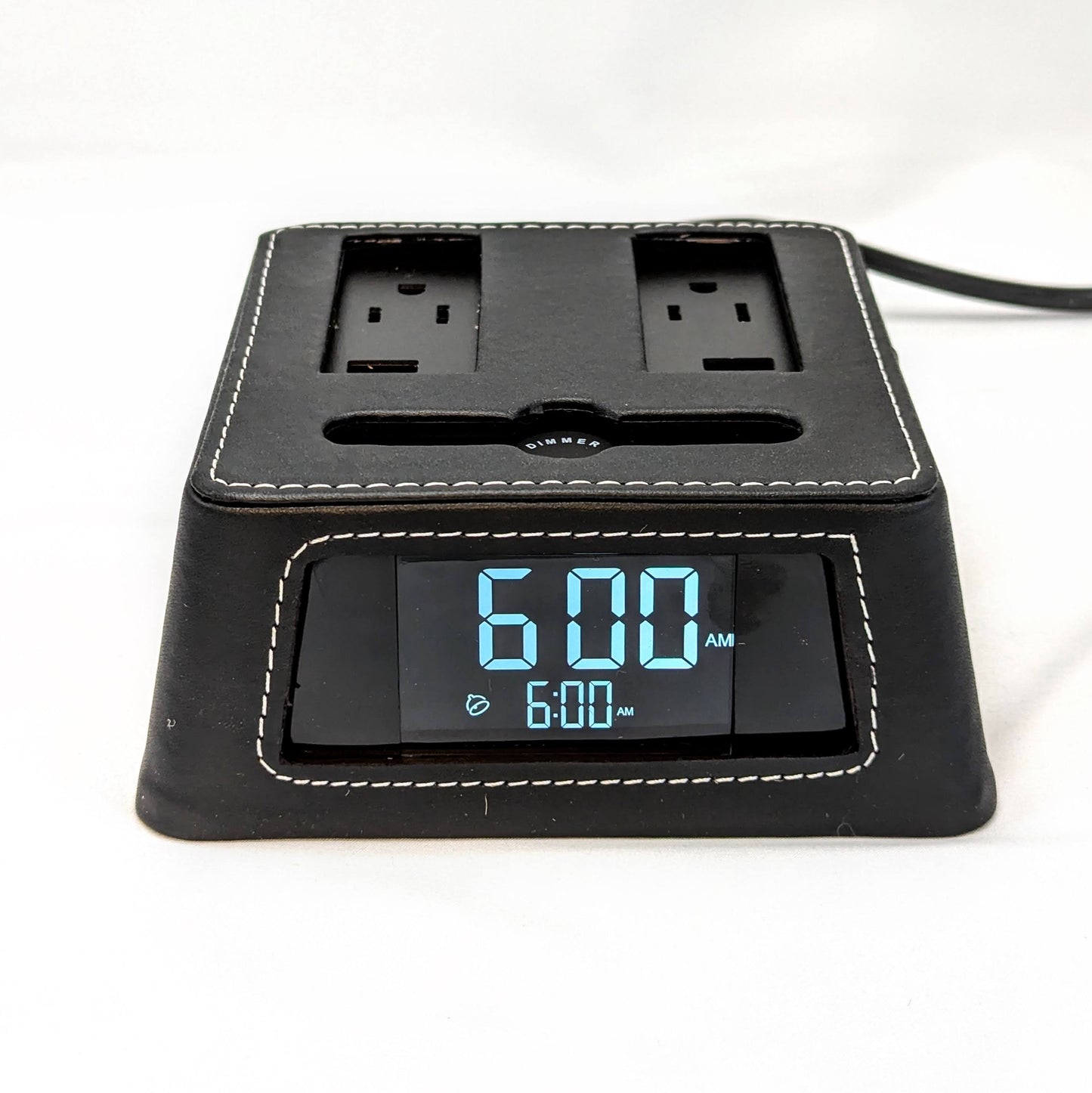 Power Hub Ultra with Sleek Alarm Clock | Redefining Charging | Charge up to 6 Devices Using only one Wall Outlet | Attractive Dependable Table Charging | Made by G.U.S of San Francisco
