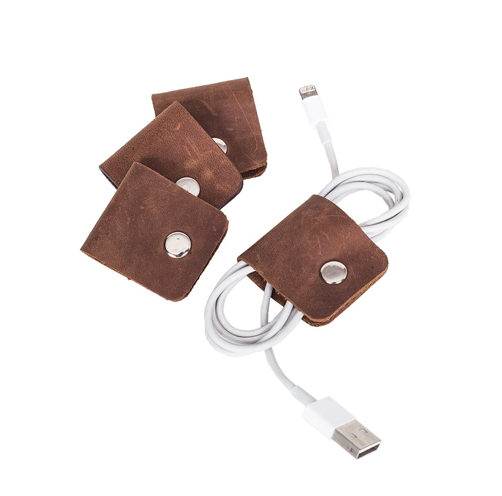 Genuine Leather Cord Snaps - Set of 4 - Great Useful Stuff