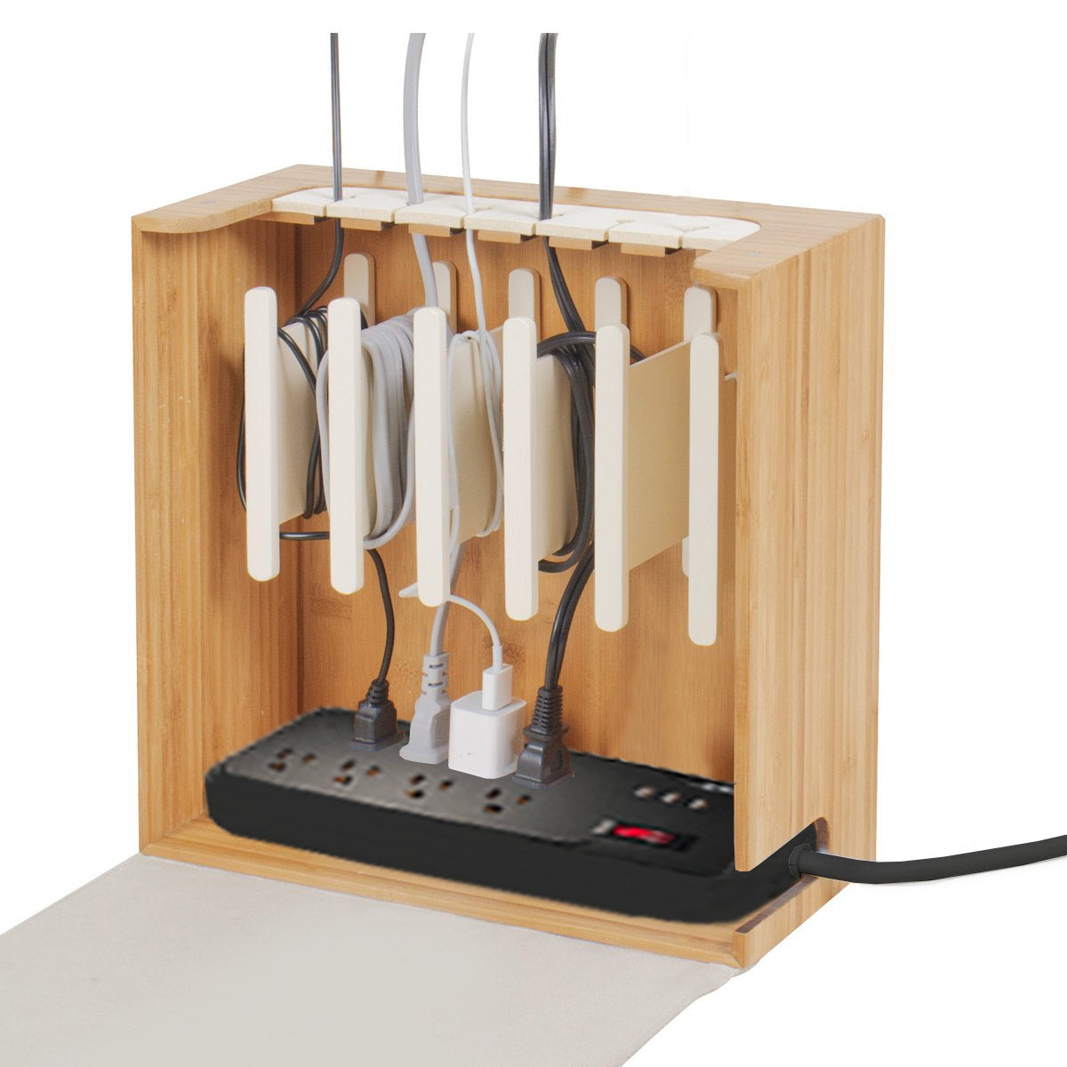 Cord Corral Organizer (with Free AC + USB Power Strip 29.99 Value) - Great Useful Stuff