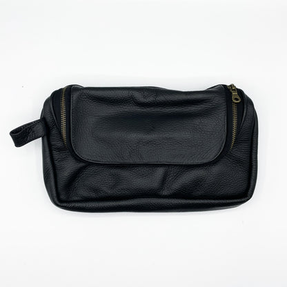NEW Black Leather Travel Media Pouch - Great Useful Stuff