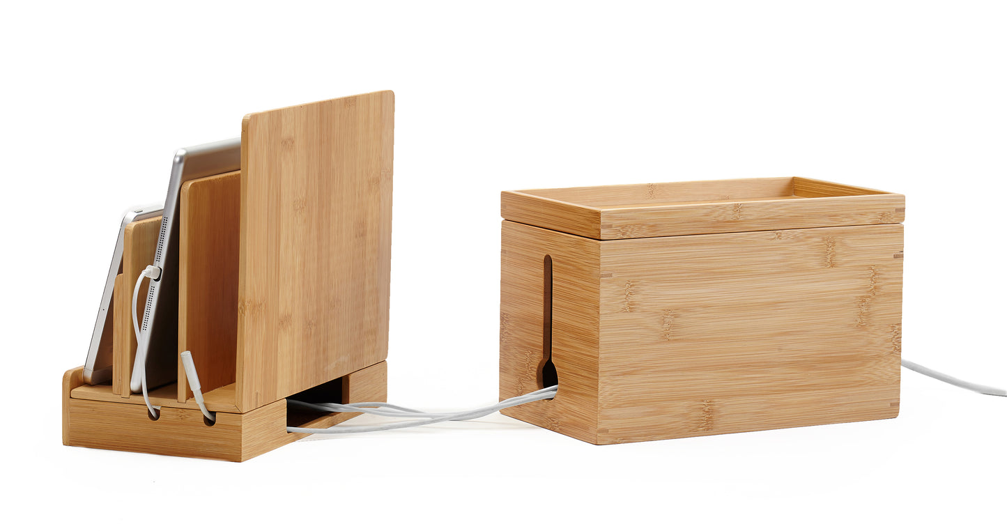 Medium Cable Cubby - Bamboo - Great Useful Stuff