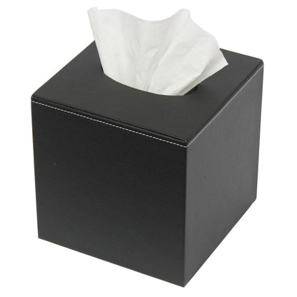 Boutique Tissue Cover - Black Leatherette - Great Useful Stuff