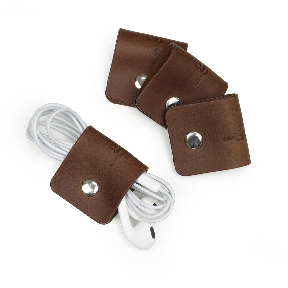 Genuine Leather Cord Snaps - Set of 4 - Great Useful Stuff