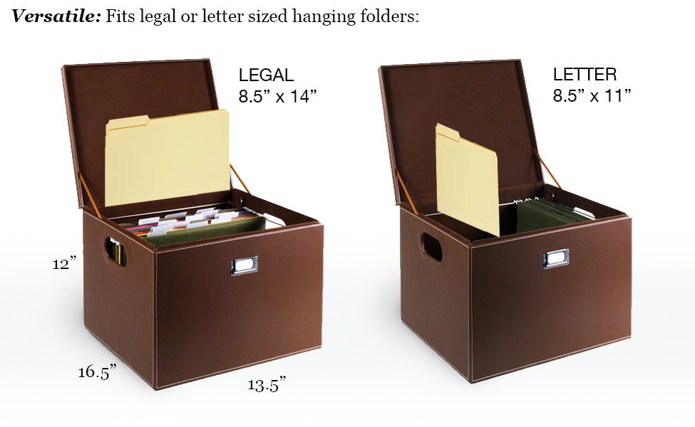 Premier Office File and Storage Box for Hanging Folders Standard and Legal Black