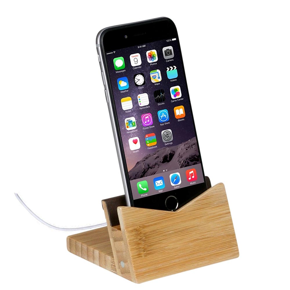Bamboo Phone Dock and Stand - Great Useful Stuff