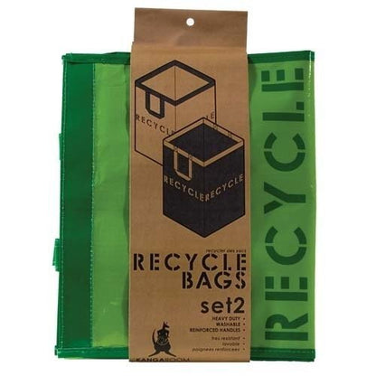 G U S Recycle Bins for Home and Office Set of 2 Waterproof Bags with Sturdy Handles
